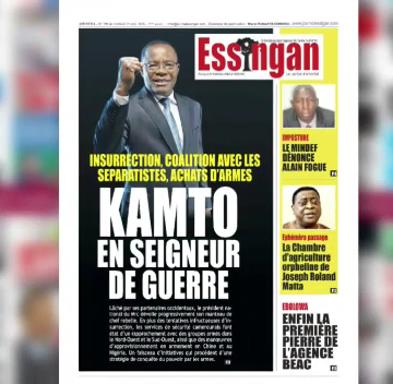 CAMEROUN: REVUE DES UNES DU VENDREDI 25 SEPTEMBRE 2020 CAMEROUN: REVUE DES UNES DU VENDREDI 25 SEPTEMBRE 2020