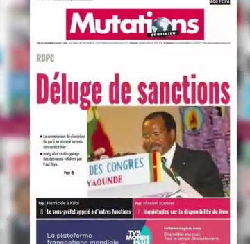 CAMEROUN: REVUE DES UNES DU JEUDI 10 SEPTEMBRE 2020 CAMEROUN: REVUE DES UNES DU JEUDI 10 SEPTEMBRE 2020