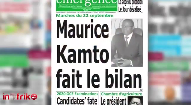 CAMEROUN: REVUE DES UNES DU JEUDI 24 SEPTEMBRE 2020