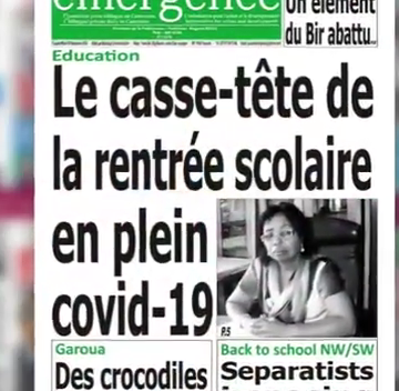 CAMEROUN: REVUE DES UNES DU MARDI 29 SEPTEMBRE 2020 CAMEROUN: REVUE DES UNES DU MARDI 29 SEPTEMBRE 2020