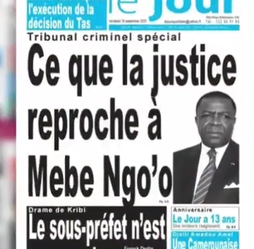 CAMEROUN: REVUE DES UNES DU VENDREDI 18 SEPTEMBRE 2020 CAMEROUN: REVUE DES UNES DU VENDREDI 18 SEPTEMBRE 2020