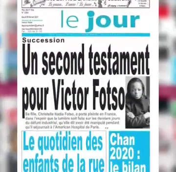 CAMEROUN: REVUE DES UNES DU MARDI 09 FÉVRIER 2021 CAMEROUN: REVUE DES UNES DU MARDI 09 FÉVRIER 2021