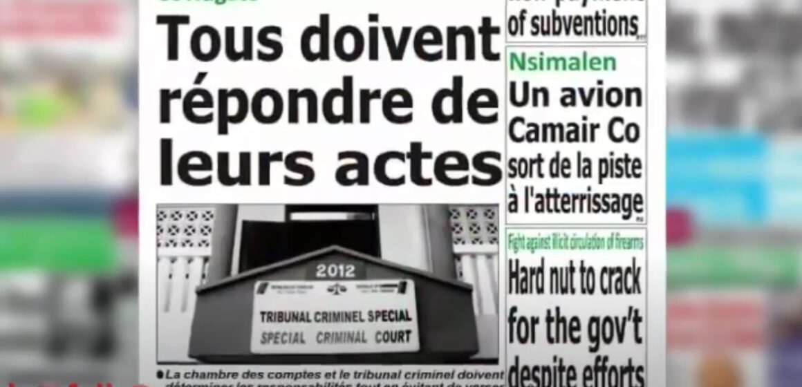 CAMEROUN: REVUE DES UNES DU LUNDI 24 MAI 2021