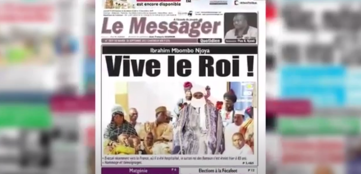 CAMEROUN : REVUE DES UNES DU MARDI 28 SEPTEMBRE 2021