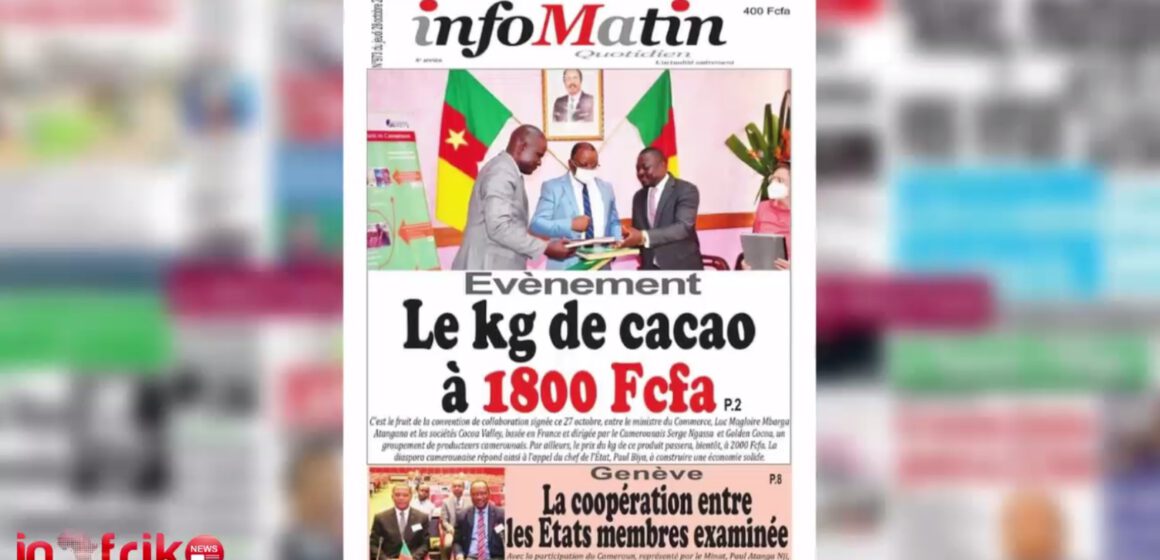 CAMEROUN: REVUE DES UNES DU JEUDI 28 OCTOBRE 2021